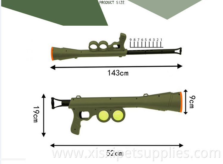 Hot sale New design ABS pet dog training toy tennis ball Launcher Gun